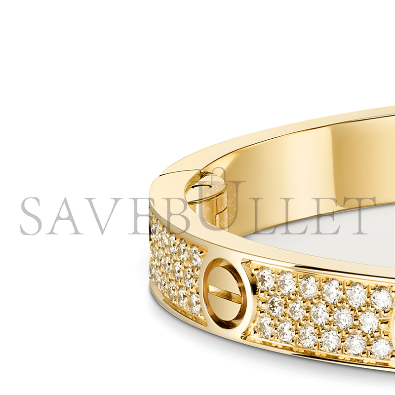 Ca*t1er love bracelet medium model paved n6736817